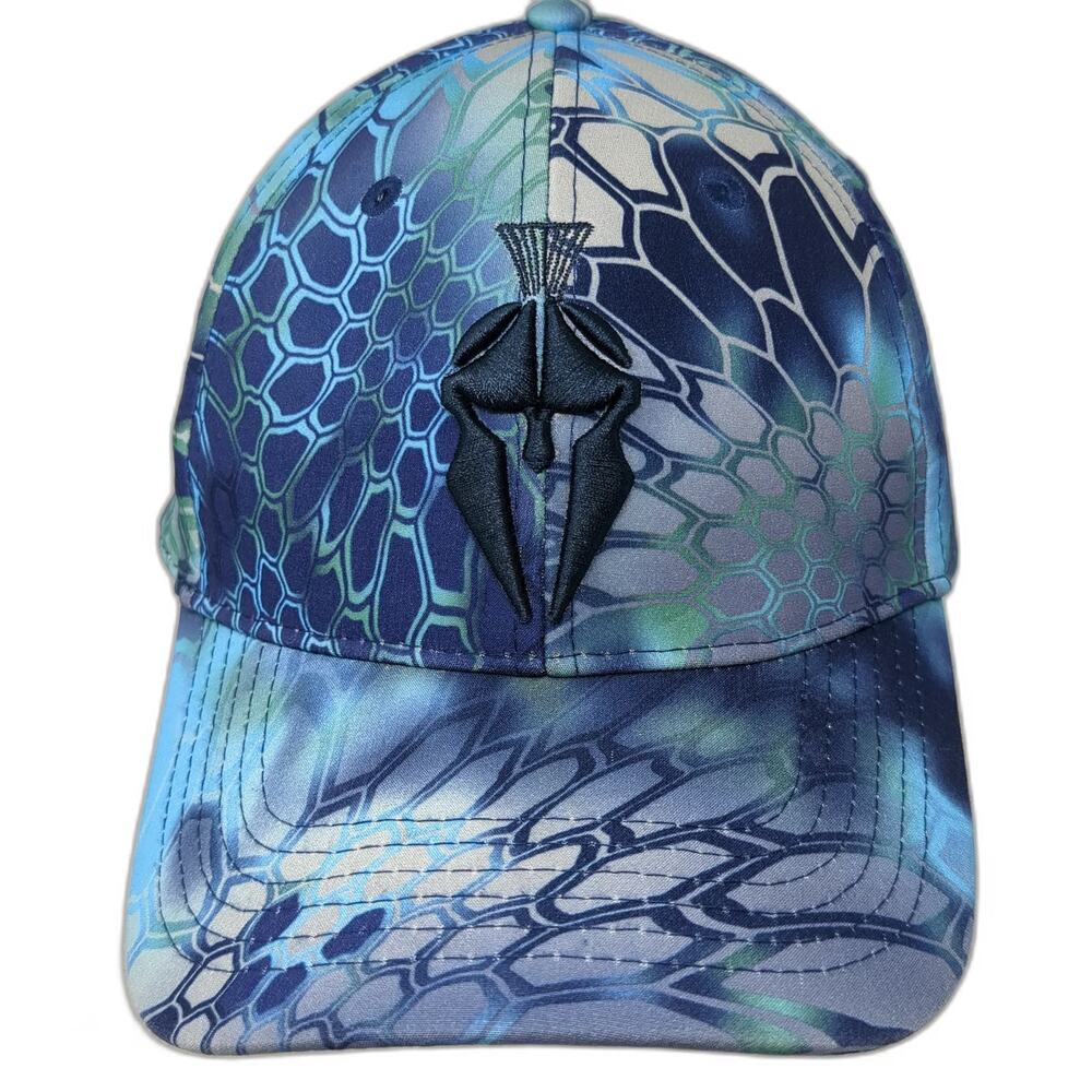 Kryptek Baseball Cap Blue One Size Spartan Helmet Pontus Camo Strapback Hat